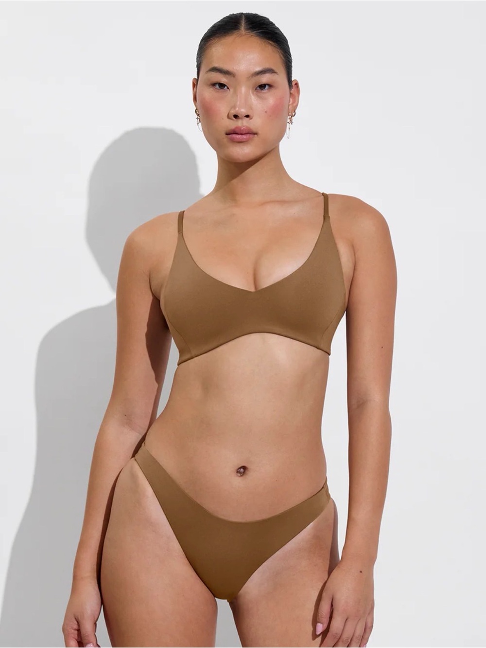 Left On Friday | Wear To Bottom Bikini Bottom in Tan Lines (Brown) - Size XL
